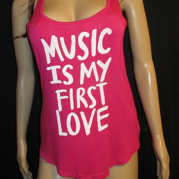 Black Matter Tops - Black Matter Large Racer Back Fuchsia Tank Top